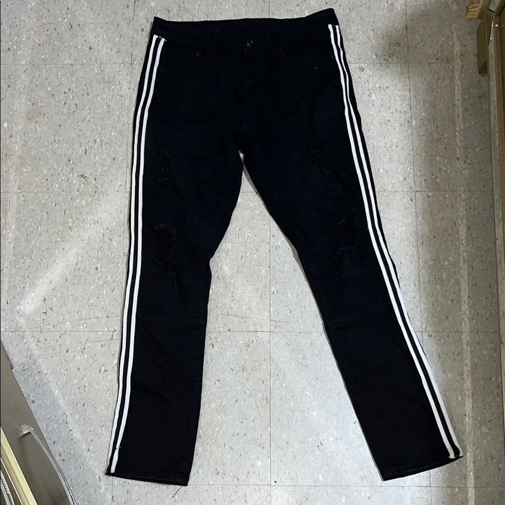 Rue21 Black and White Straight Jeans